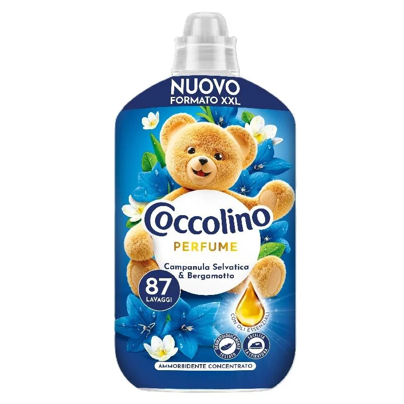 Омекотител-концентрат Coccolino диви камбанки и бергамот 1.827 л, 87 пранета
