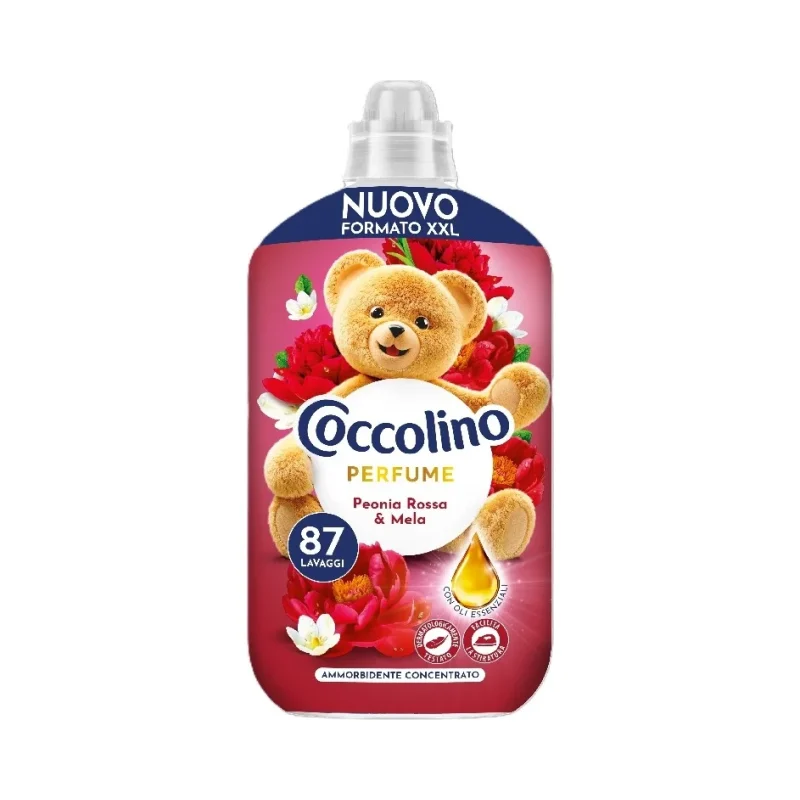 Омекотител-концентрат Coccolino роза и божур 1.827 л, 87 пранета - COCCOLINO