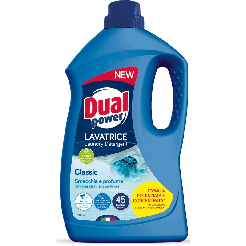 Течен препарат Dual Power класик 1.8 л, 45 пранета - Dual