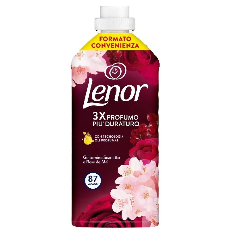Омекотител-концентрат Lenor Gelsomino нежна майска роза 1.827 л, 87 пранета