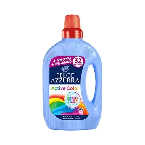 Течен препарат Felce Azzurra Active Color 32 пранета, 1.59 л - Felce
