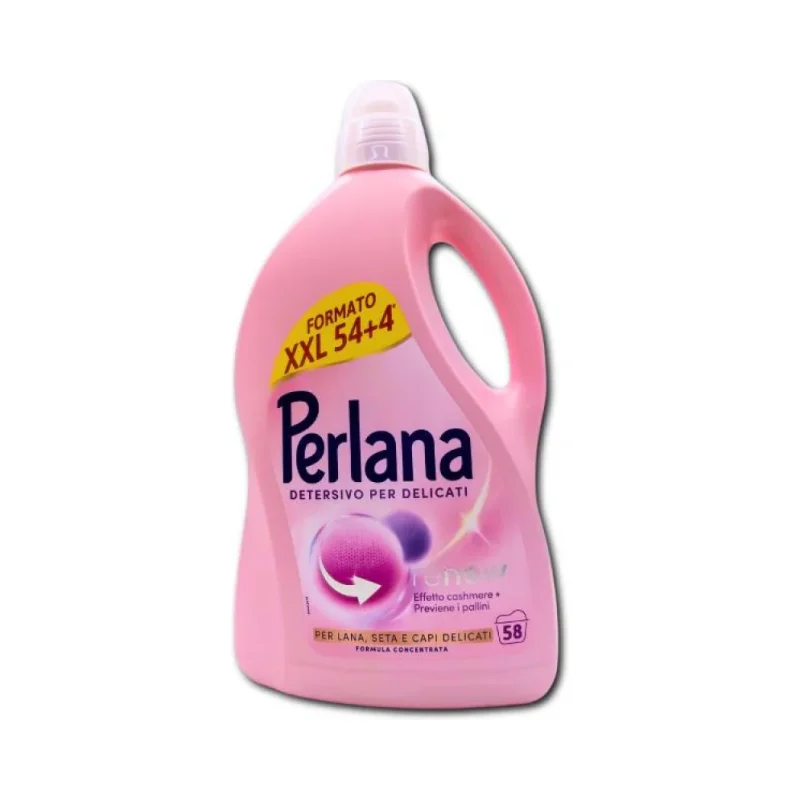 Течен препарат за деликатни тъкани Perlana Renew Rosa, 58 пранета, 2.9 л - Perlana Renew