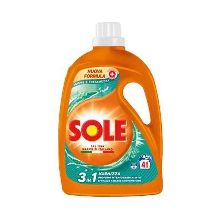 Течен препарат Sole Igienizza 3 в 1, 41 пранета, 1.845 л - Sole