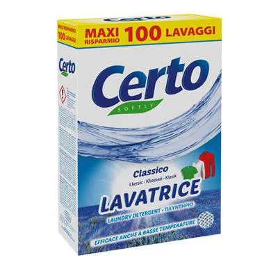 Прах за пране Certo класик кутия, 100 пранета, 5.5 кг