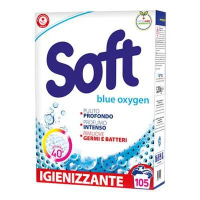 Прах за пране Soft Blue Oxygen кутия в кутия, 105 пранета 5.25 кг