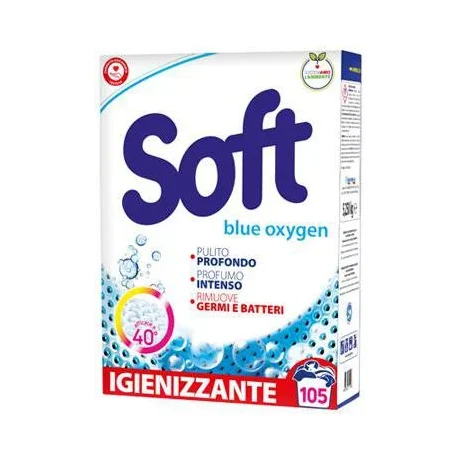 Прах за пране Soft Blue Oxygen кутия в кутия, 105 пранета 5.25 кг - Soft