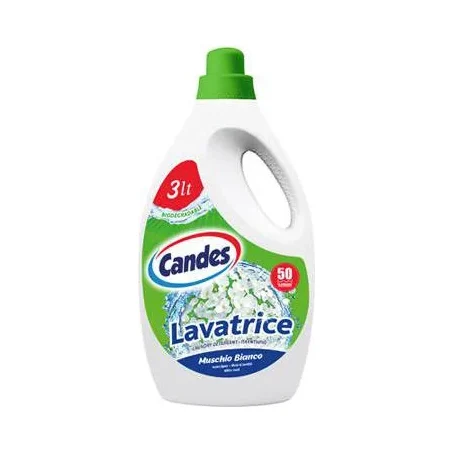 Течен препарат Candes бял мускус 50 пранета, 3 л - Candes