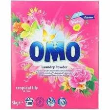 Прах за пране Omo тропическа лилия и роза, 100 пранета, 5 кг
