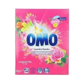 Прах за пране Omo тропическа лилия и роза, 100 пранета, 5 кг - Omo