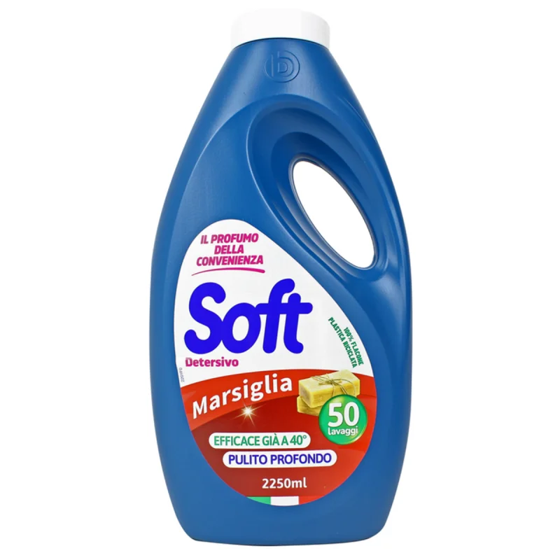 Течен препарат Soft марсилски сапун, 45 пранета, 2.25 л