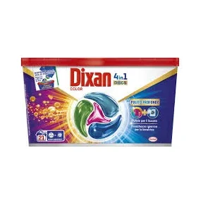 Капсули за пране Dixan Discs за цветни тъкани, 21 бр - Dixan