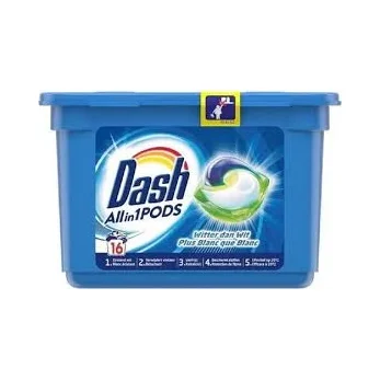 Капсули за пране Dash All In 1 Blanc Que Blanc, 16 бр - Dash