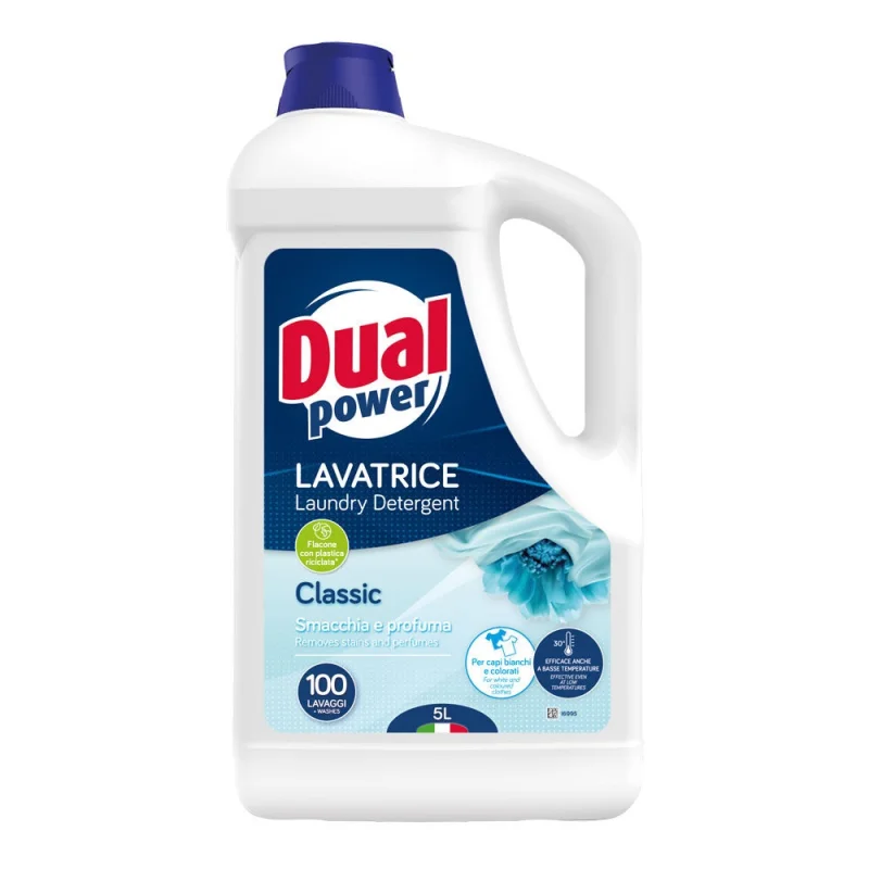 Течен препарат Dualpower класик, 100 пранета, 5 л