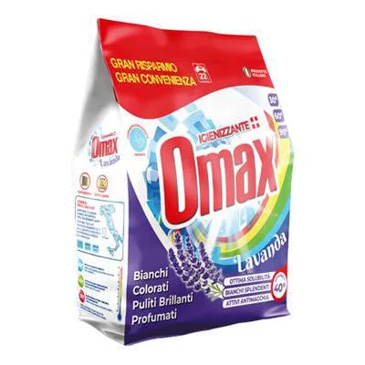 Прах за пране Omax лавандула универсален, 22 пранета, 1.32 кг