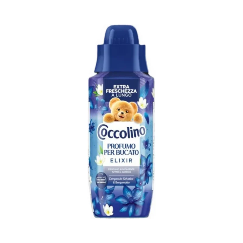 Течен препарат-парфюм Coccolino Elixir с аромат на камбанки и цитруси, 342 мл - COCCOLINO