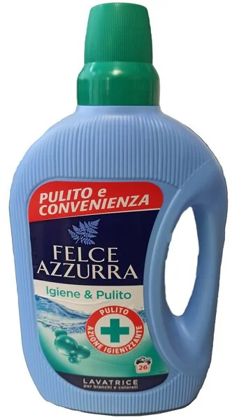 Течен препарат Felce Azzurra Hygiene & Clean, 26 пранета, 1.56 л - Felce