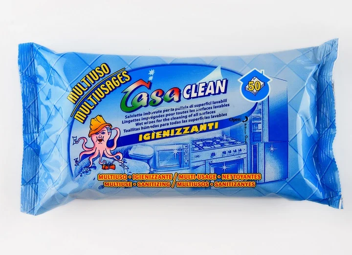 Мокри кърпички Casa Clean универсални, 50 бр