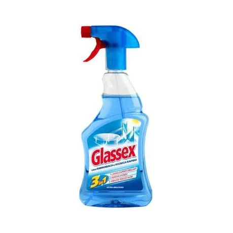 Препарат за стъкла Glassex Spray 3 в 1 с амоняк, 500 мл - Glassex