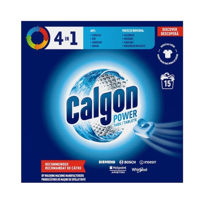 Таблетки за пералня Calgon против котлет камък 15 бр, 250 г - Calgon