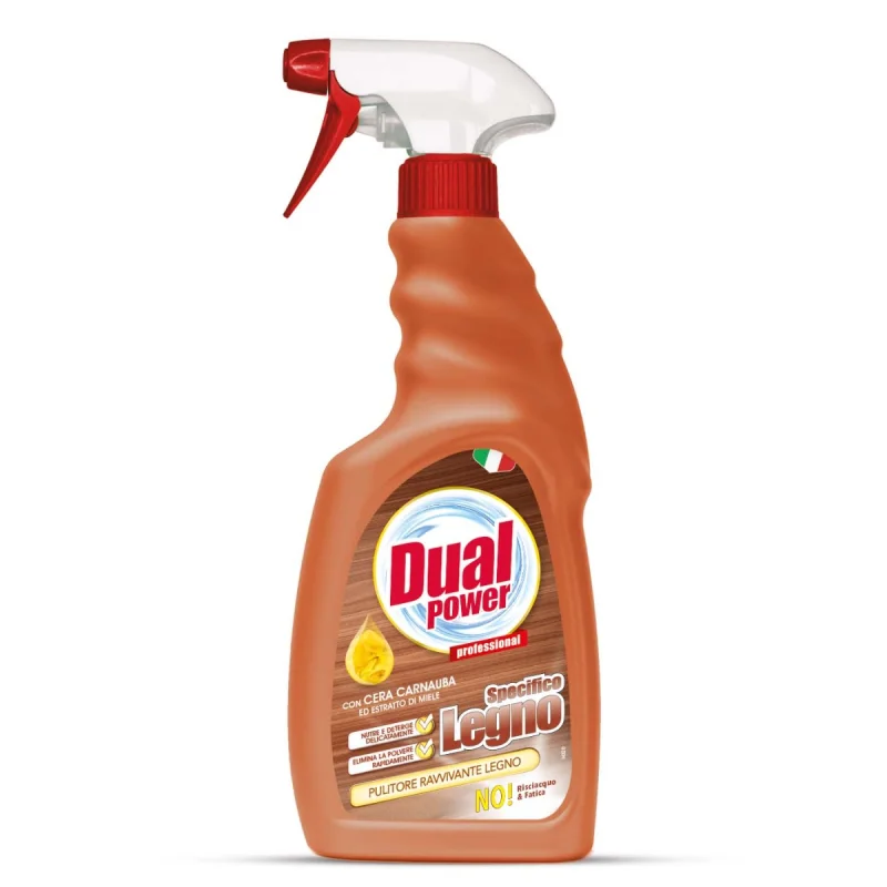 Препарат за почистване на дърво Dualpower Legno E Pelle Spray, 500 мл