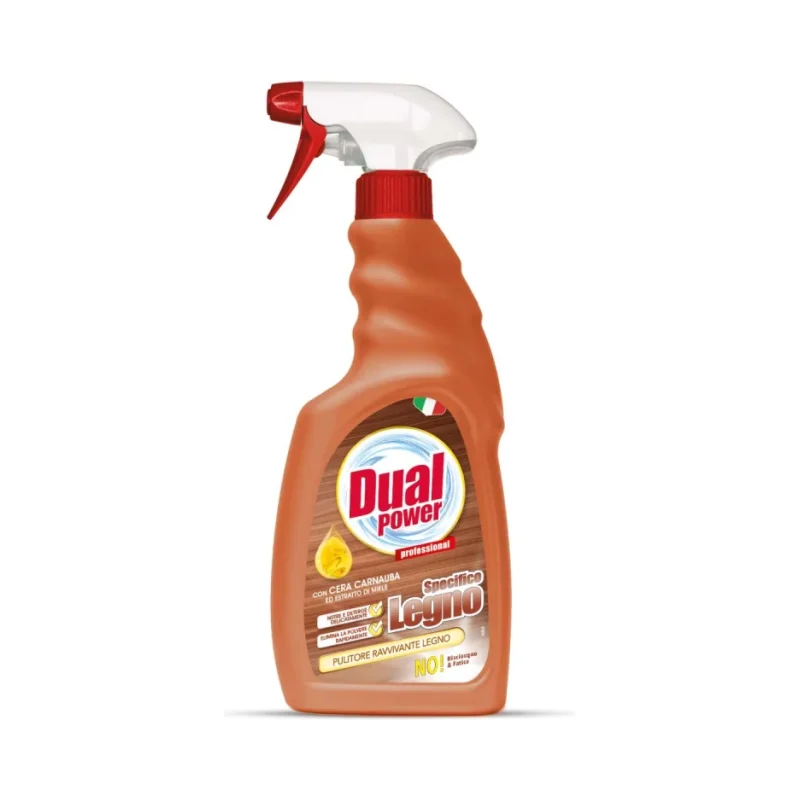 Препарат за почистване на дърво Dualpower Legno E Pelle Spray, 500 мл - Dualpower