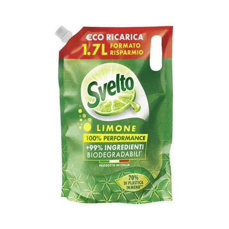 Препарат за съдове Svelto лимон 1.7 л, пълнител - Svelto