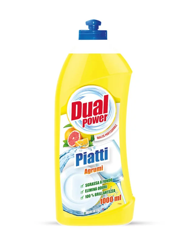 Препарат за съдове Dualpower Agrumi /жълт/, 1 л