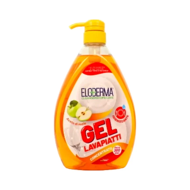 Препарат за съдове Eloderma Gel с ябълков оцет 1 л - Eloderma