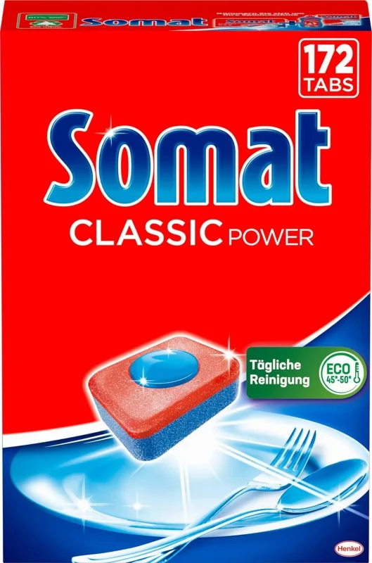 Таблетки за съдомиялна Somat Power класик 172 бр, 2.855 кг в кутия