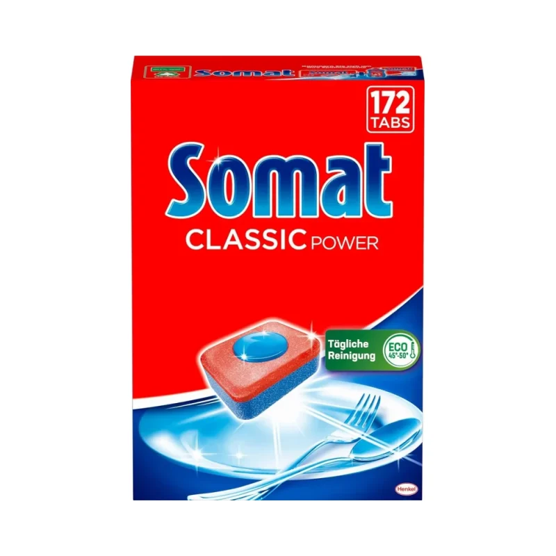 Таблетки за съдомиялна Somat Power класик 172 бр, 2.855 кг в кутия - SOMAT