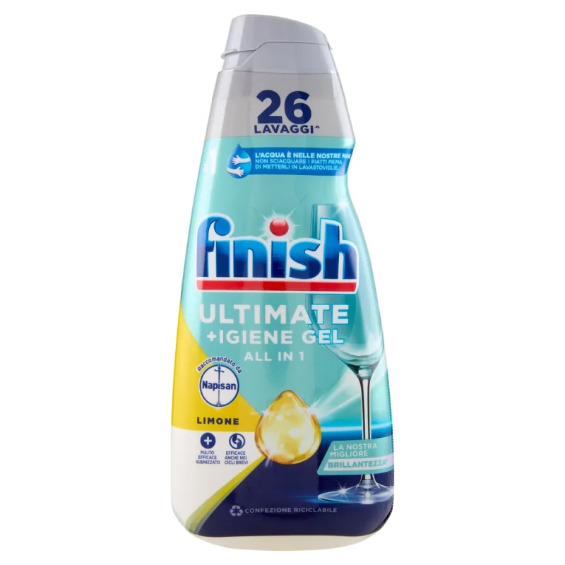 Препарат-гел за съдомиялна Finish Ultimate лимон 560 мл - Finish
