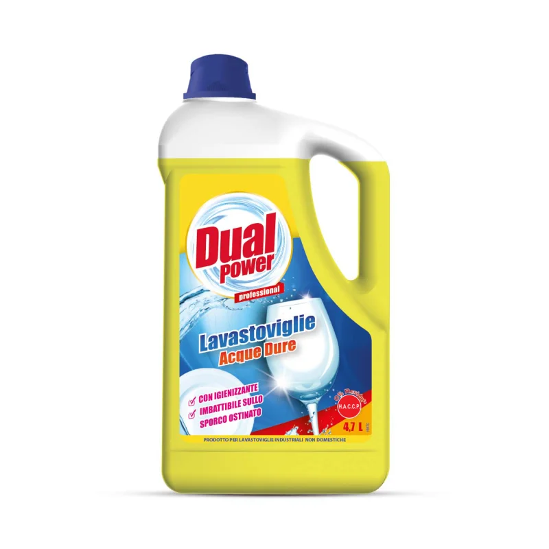 Препарат за съдомиялна Dualpower Acque Dure за твърда вода, 5л - Dualpower