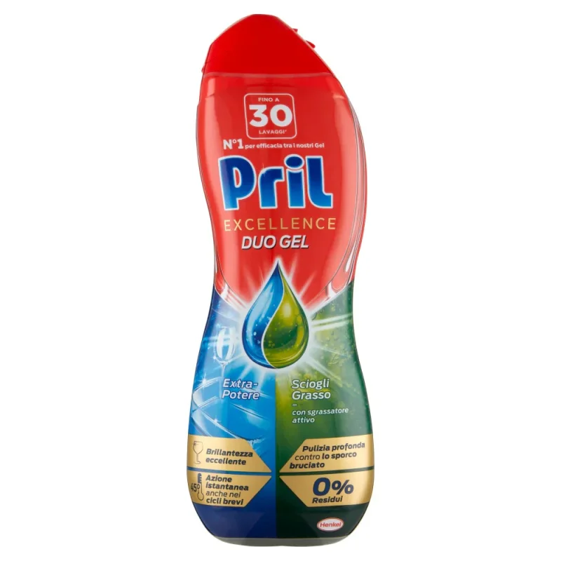 Гел за съдомиялна Pril Duo Gold за мазни съдове 540 мл - Pril
