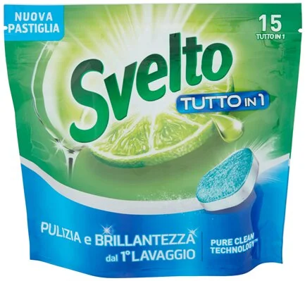 Таблетки за съдомиялна Svelto Nature Tutto In 1 Classic в плик, 15 бр