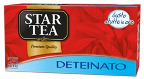 Безкофейнов черен чай Star Deteinato, без таин, 25 пакетчета