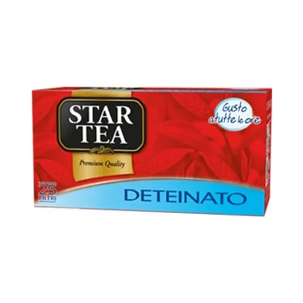 Безкофейнов черен чай Star Deteinato, без таин, 25 пакетчета - Star