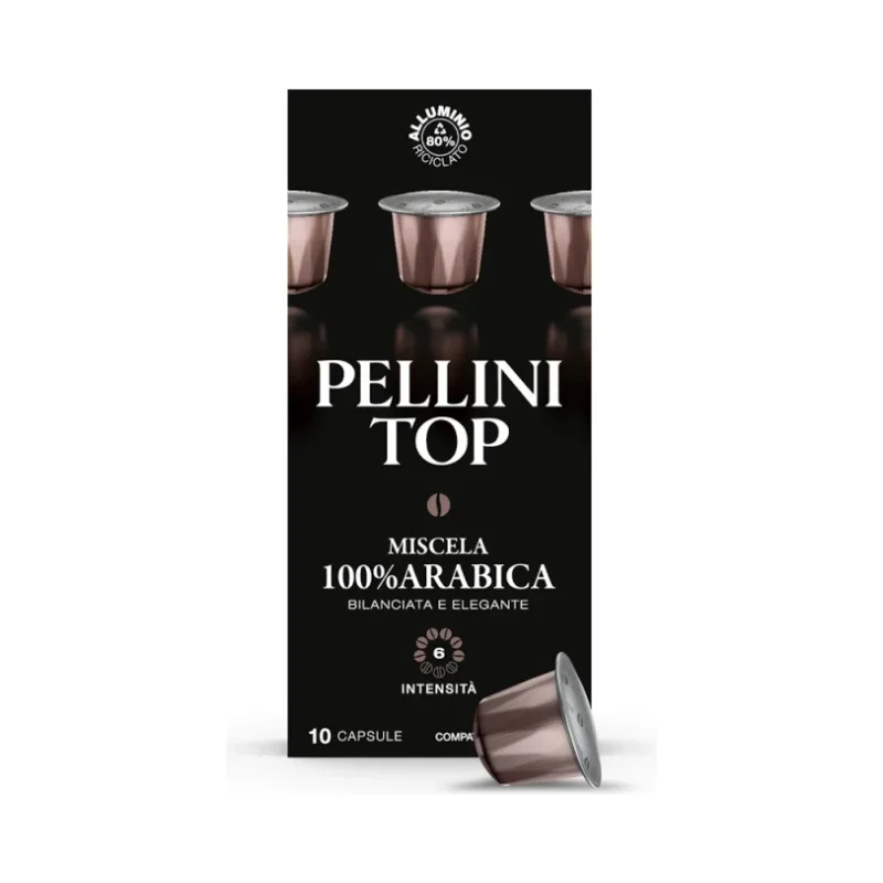 Кафе капсули Pellini Top 100% Arabica 10 бр, 55 г - PELLINI