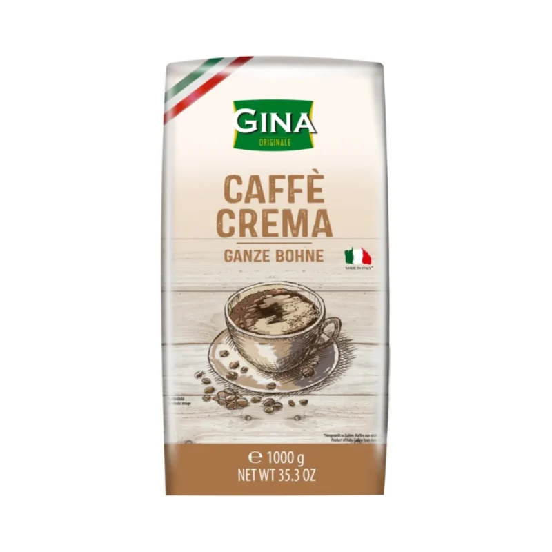 Кафе на зърна Gina Caffe Crema, 1 кг - GINA