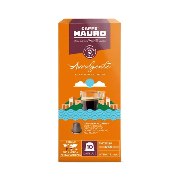 Кафе капсули Mauro Nespresso Avvolgente 10 бр - Mauro