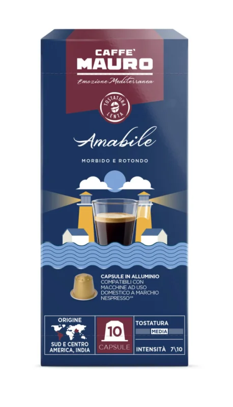 Капсули кафе Mauro Nespresso Amabile, 10 бр