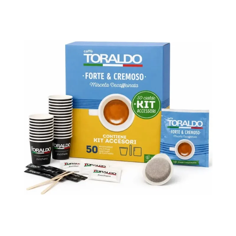 Кафе дози Toraldo 50 бр, безкофеинови + аксесоари - Toraldo