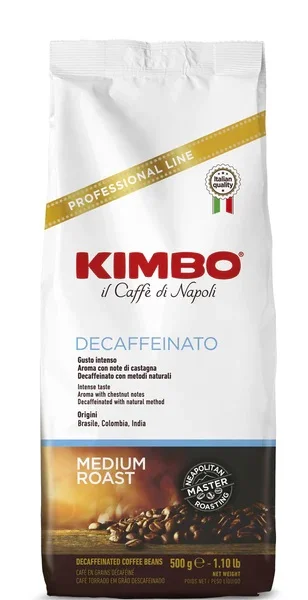 Кафе на зърна Kimbo Espresso безкофеиново 500 г