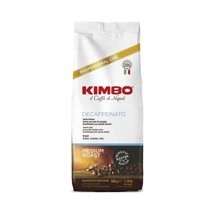 Кафе на зърна Kimbo Espresso безкофеиново 500 г - Kimbo