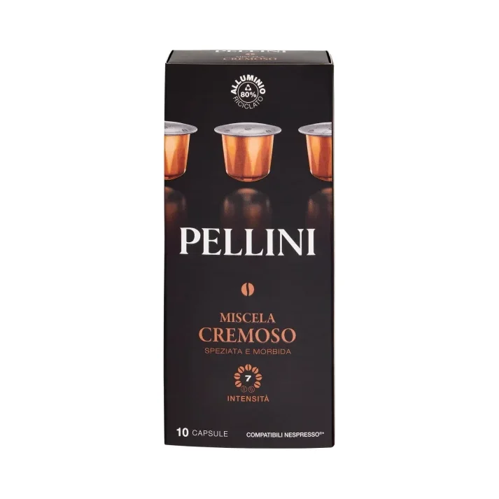 Кафе капсули Pellini Cremoso 10 бр, 55 г - PELLINI