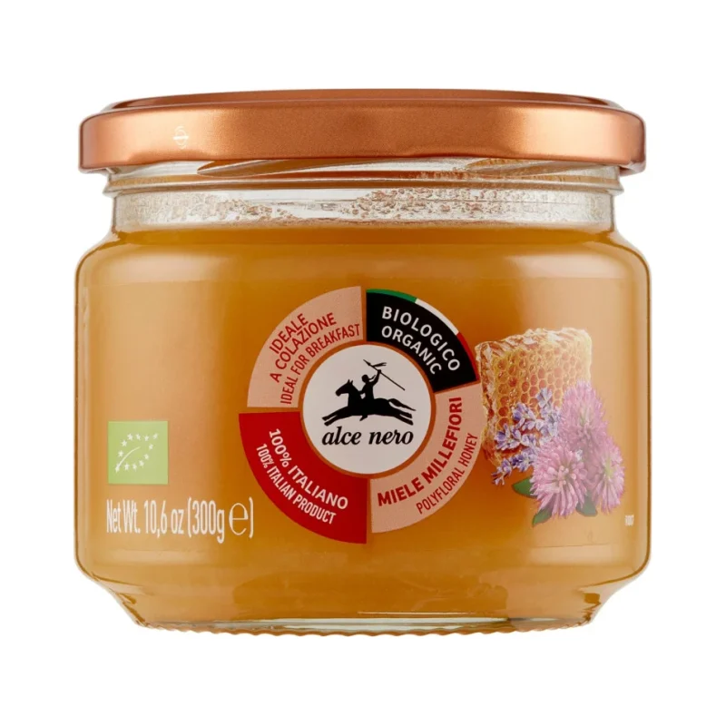 Био мед Alce Nero Miele Millefiori 300 г - Alce Nero