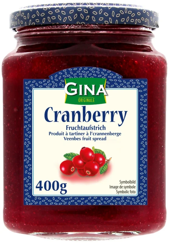 Конфитюр от червена боровинка Gina, 400 г