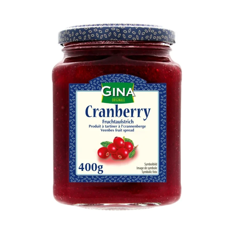 Конфитюр от червена боровинка Gina, 400 г - GINA