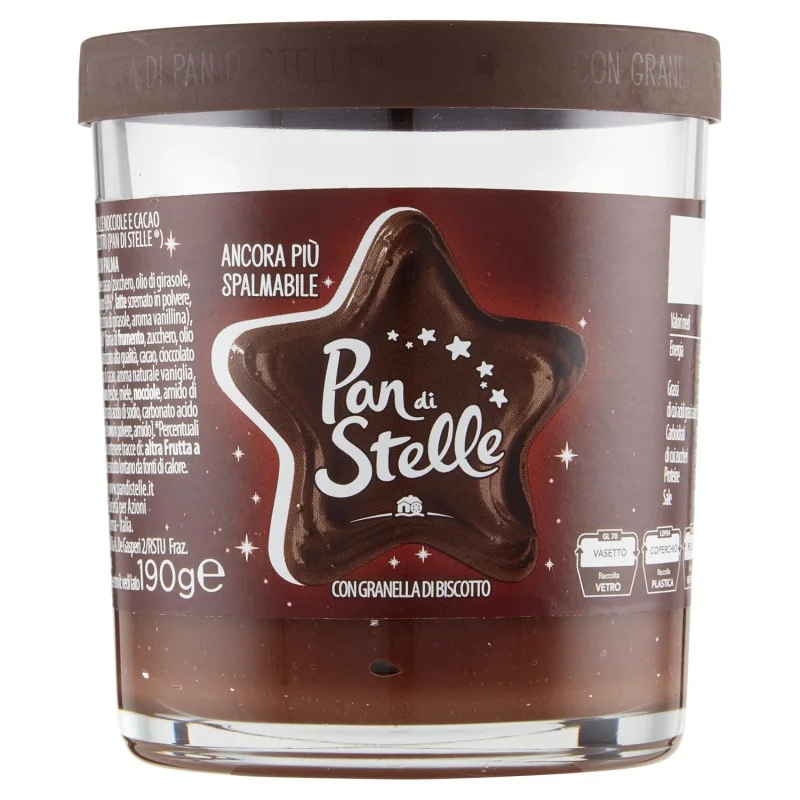 Какаов крем Pan Di Stelle с парченца бисквити Mulino Bianco 190 г