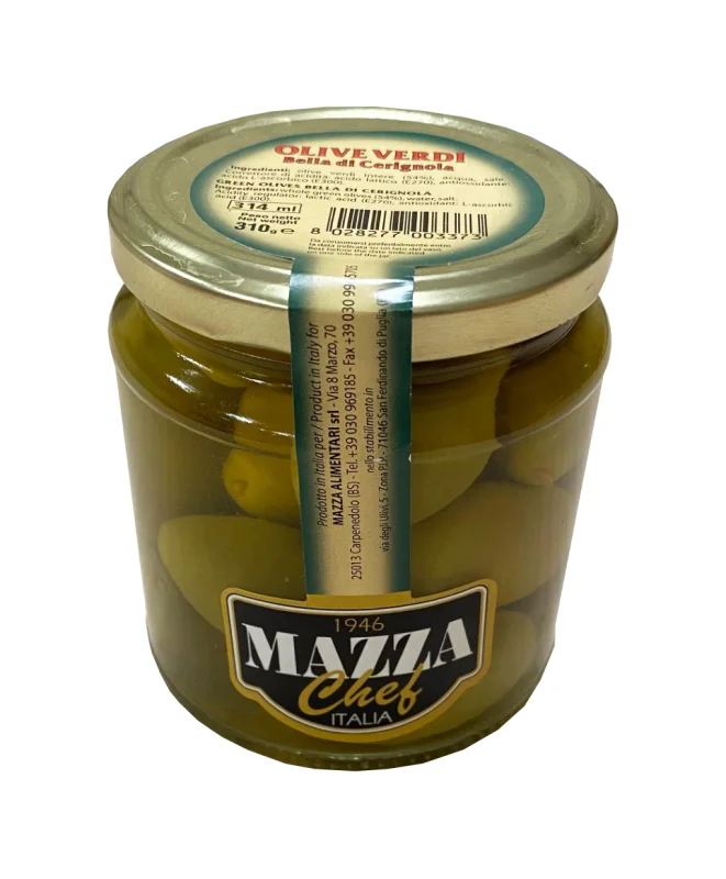 Големи зелени маслини Mazza Bella Cerignola 314 мл