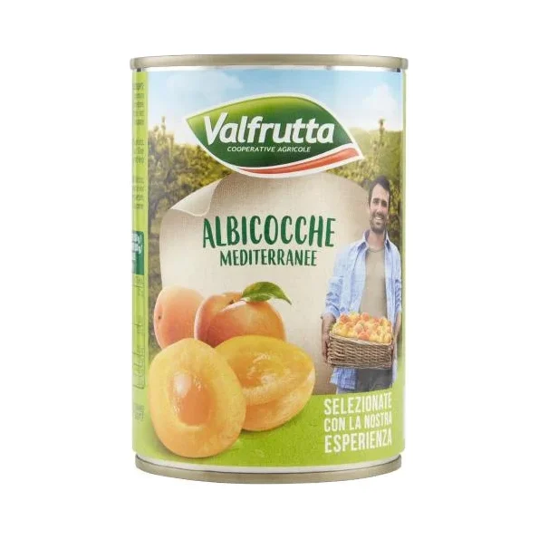 Компот кайсии в сироп Valfrutta, консерва 420 г - Valfrutta